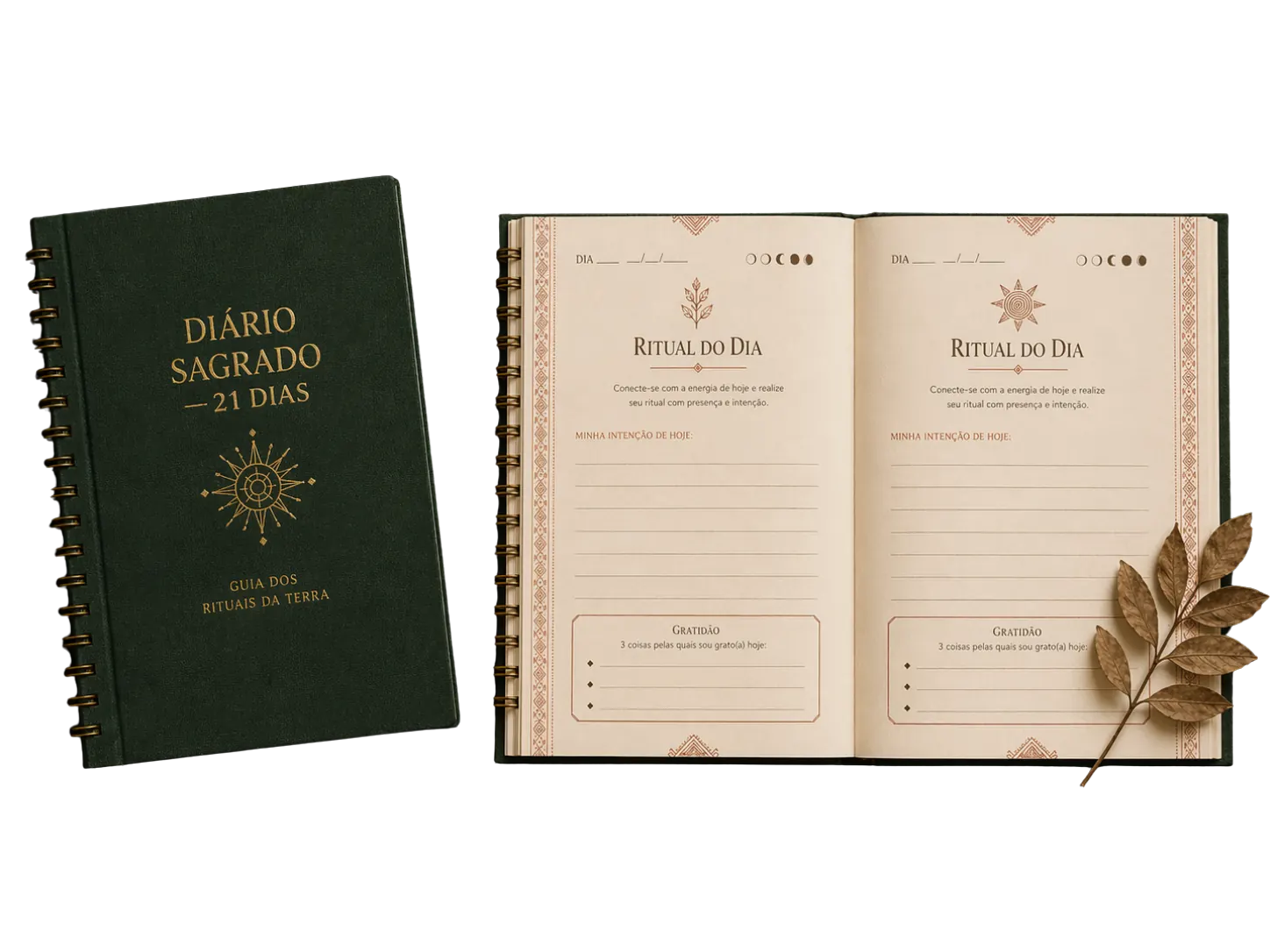 Mockup Diário Sagrado dos 21 Dias